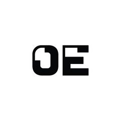 OE monogram logo design letter text name symbol monochrome logotype alphabet character simple logo