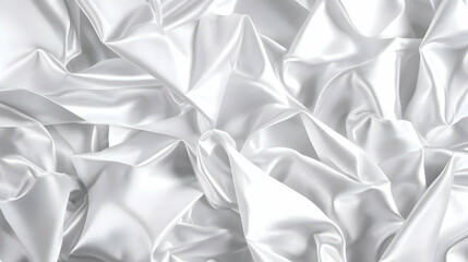 Obraz premium White Silk Fabric Flows and Drapes Elegantly, Creating a Luxurious Texture Background