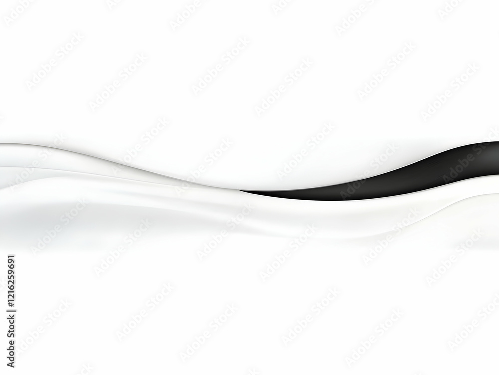 Poster abstract white and black wave background flows smoothly and elegantly across the image.