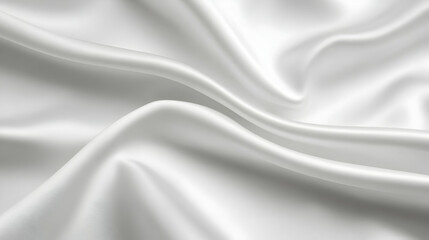 Fototapeta premium Smooth, elegant white silk or satin luxury cloth texture background. Smooth elegant white silk or satin can be used as wedding background.