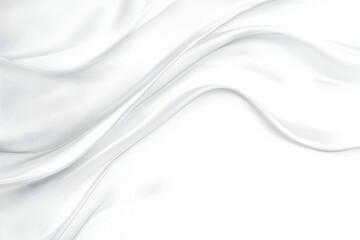White Silk Fabric Flows Gracefully with Soft Folds and Elegant Curves Background
