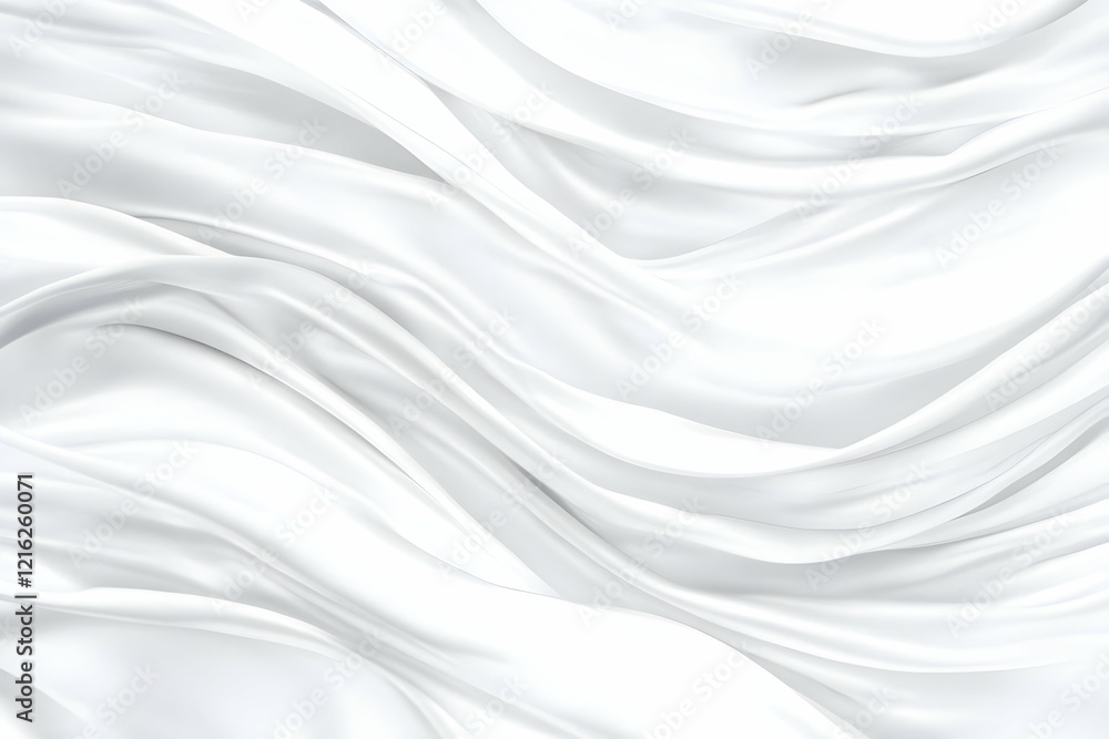 Poster white satin fabric flows gracefully, creating a smooth and elegant background