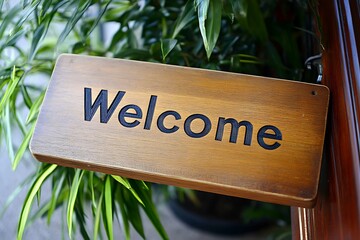 Welcome Sign - Wooden Plaque Design