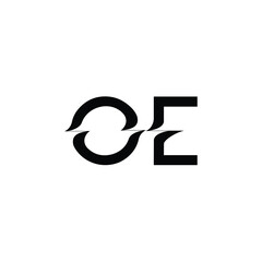 OE monogram logo design letter text name symbol monochrome logotype alphabet character simple logo