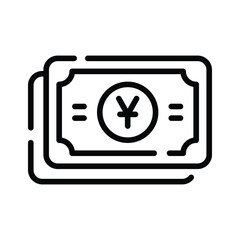 Chinese currency vector design in modern style