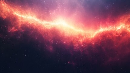 Fototapeta premium Cosmic Nebula: A Fiery River in the Void