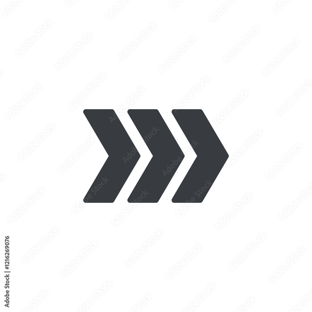 Poster arrows showing step-by-step direction vector icon