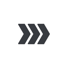 Arrows showing step-by-step direction vector icon