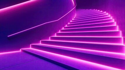 Obraz premium Glowing D blocks forming a rising staircase, symbolizing step-by-step planning.