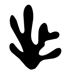 Hand drawn coral black icon