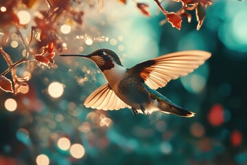 Fototapeta premium Hummingbird in flight