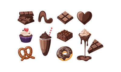 Delicious Chocolate Treats Cupcakes, Milkshakes, Pretzels More