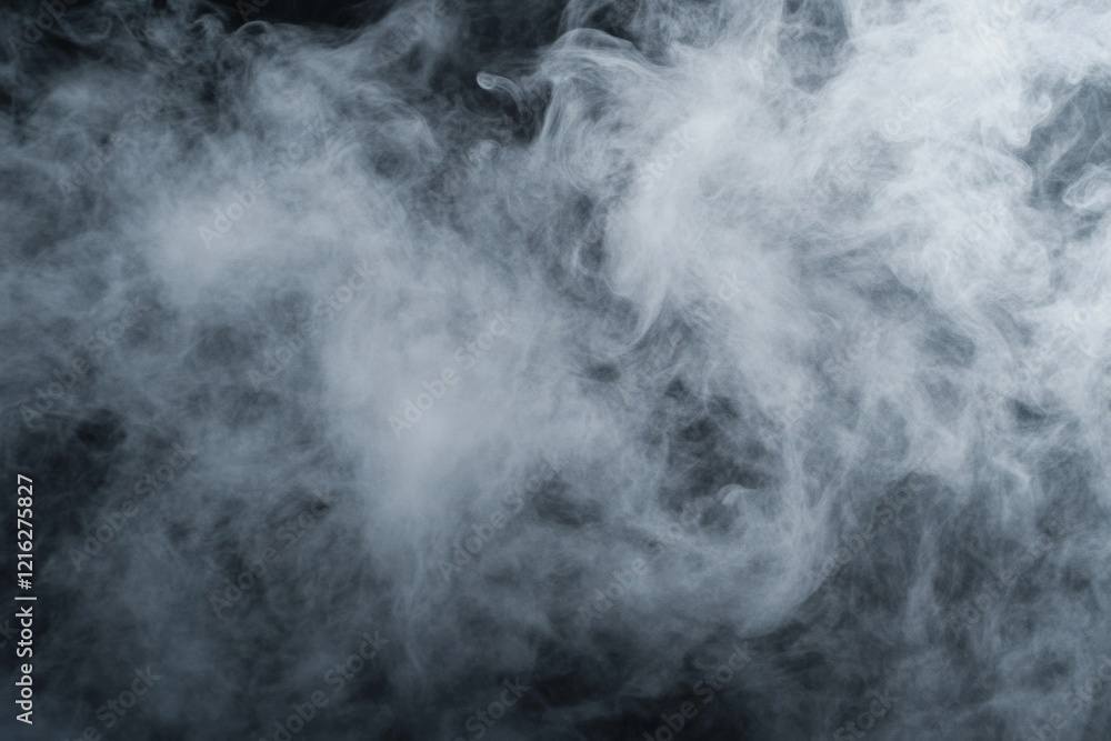Poster dramatic gray smoke and fog textures swirl and dance in a captivating display, creating an atmospher