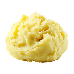 mashed potatoes Advertisement isolated on white background full depth of field 