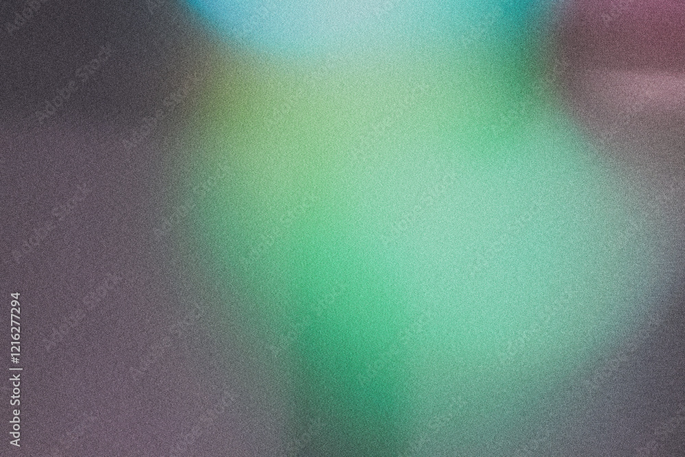 Poster amazing green blur gradient with grainy noise texture. abstract turquoise mesh and dynamic flow back