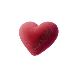 Charming 3D fluffy heart illustration, perfect for expressing love and affection. Ideal for Valentines Day, romantic events, and heartfelt messages, celebrating emotions and connections