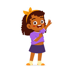 little kid do dressing process wearing clothes