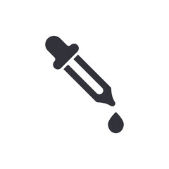 Eyedropper solid icons, minimalist vector illustration ,simple transparent graphic element .Isolated on white background