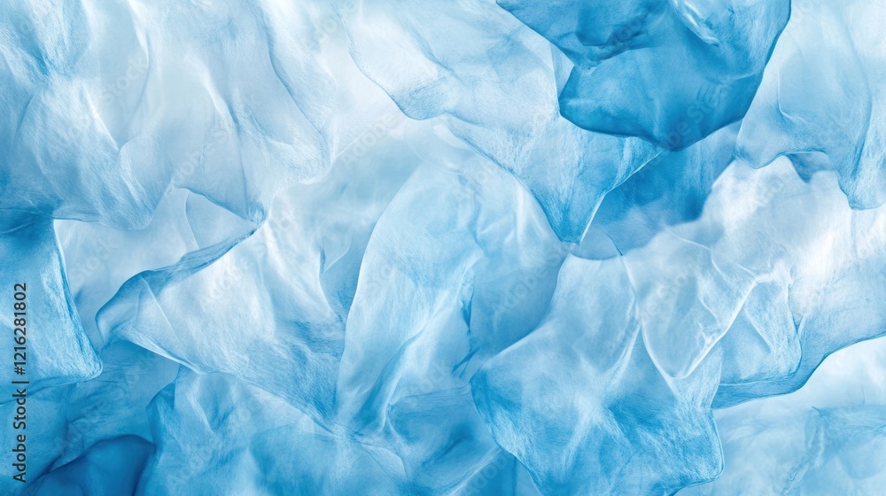 Aufkleber artistic light blue pattern with overlapping shapes and delicate contrasts.