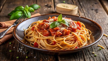 Spaghetti alla Amatriciana with pancetta bacon