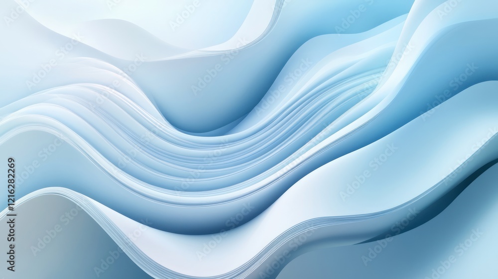 Poster blurred light blue gradient with smooth transitions for abstract designs.