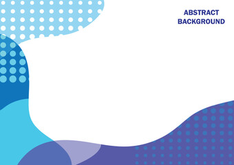 A blue wave and dot on a white abstract background. For cover book, web, presentation, and card.