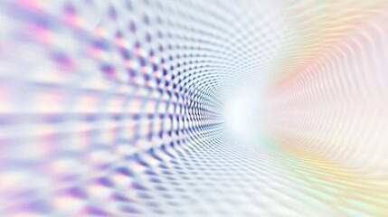 Fototapeta premium Holographic background with a triangular pattern, featuring white and rainbow colors, with copy space 