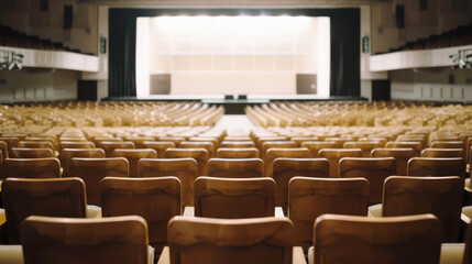 Empty Auditorium Seats - A Majestic Performance Hall