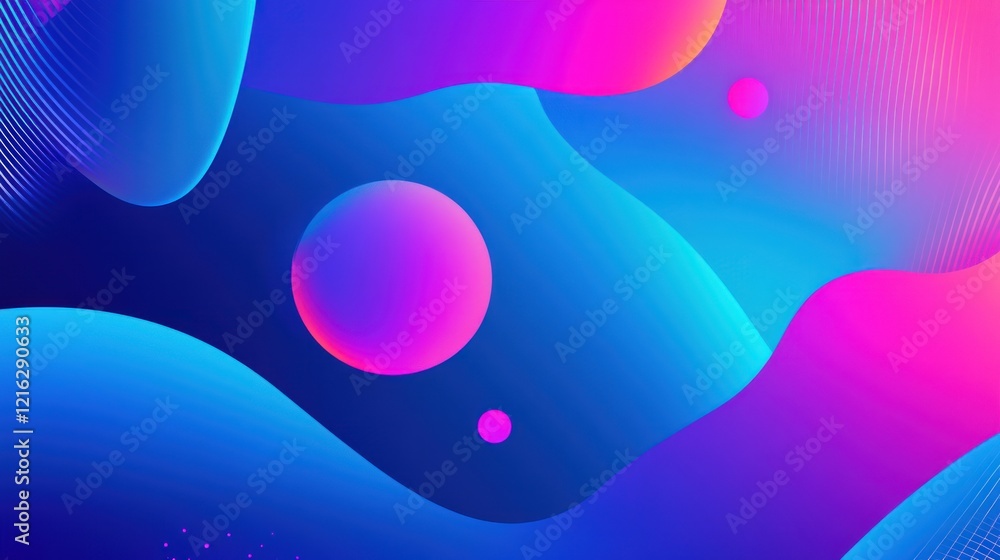 Aufkleber futuristic blue gradient with neon tones and sharp transitions for tech themes.