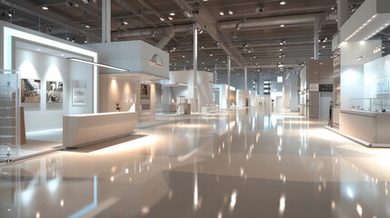 Obraz premium Modern Exhibition Hall Interior Design
