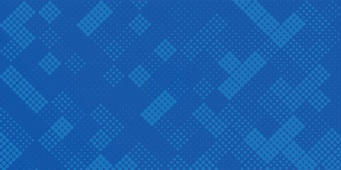 Blue Tech Finance Fintech Background Abstract Pixel Pattern. Abstract Business Tech Science Vector Backdrop.