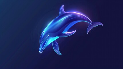 Glowing Dolphin Illustration