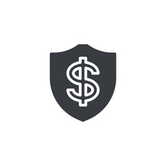 Financial protection vector icon