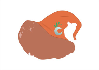 Orange's cute tattery hat