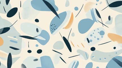 Light blue geometric pattern with abstract shapes and a minimalist style.