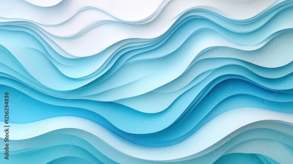 Poster light blue gradient transitioning smoothly from white to cyan.
