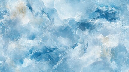 Obraz premium Light blue watercolor texture with organic, soft blending of pastel tones, offering a creative and calming vibe, on solid white background.
