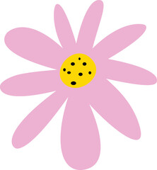 icon element plant, leaf and flowers