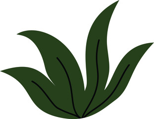 icon element plant, leaf and flowers