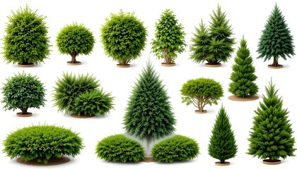 Ornamental Shrubs and Topiary Collection: Boxwood, Japanese Holly, and Dwarf Alberta Spruce for Elegant Landscaping