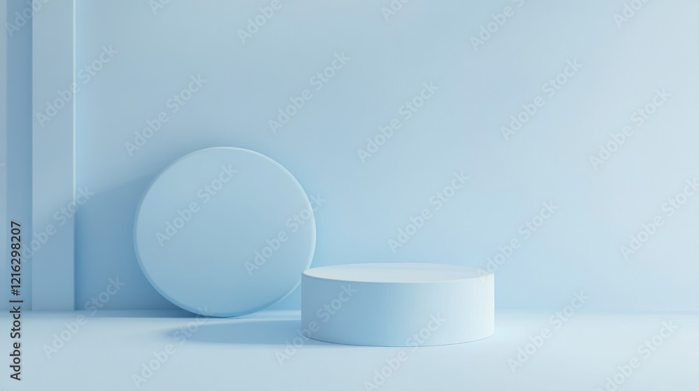 Poster pale blue background with soft color variations, creating a soothing and inviting atmosphere, on sol