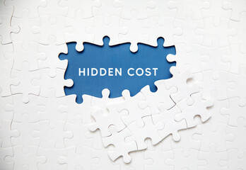 Finding the hidden costs concept. when open the puzzle