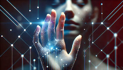 Abstract future technology concept design background AI