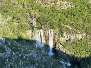 The Manojlovac waterfall on the Krka River, Ivosevci - Krka National Park, Croatia (Slap Manojlovac...