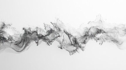 Obraz premium Water wave in motion, creating an elegant splash pattern, on solid white background, single object.