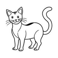 Creative vector illustration of a playful cartoon cat