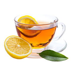 lemon tea Advertisement isolated on white background full depth of field 