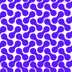 Vector seamless abstract pattern with bright blue elements on a white background