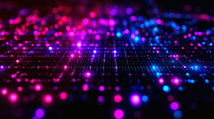 Abstract Digital Network: Futuristic Cyberpunk Background