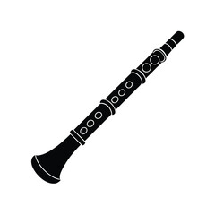 a flute placed horizontally vector illustration